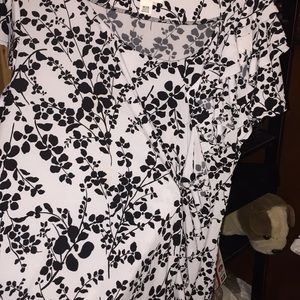 Black and white blouse